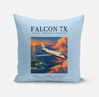 Thumbnail for Dassault Falcon 7X - Poster - Pillow - Light Blue