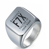 Thumbnail for Dassault Falcon 7X - Ring - Tag + Name - Silver