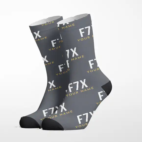 Dassault Falcon 7X - Socks - Grey + Name