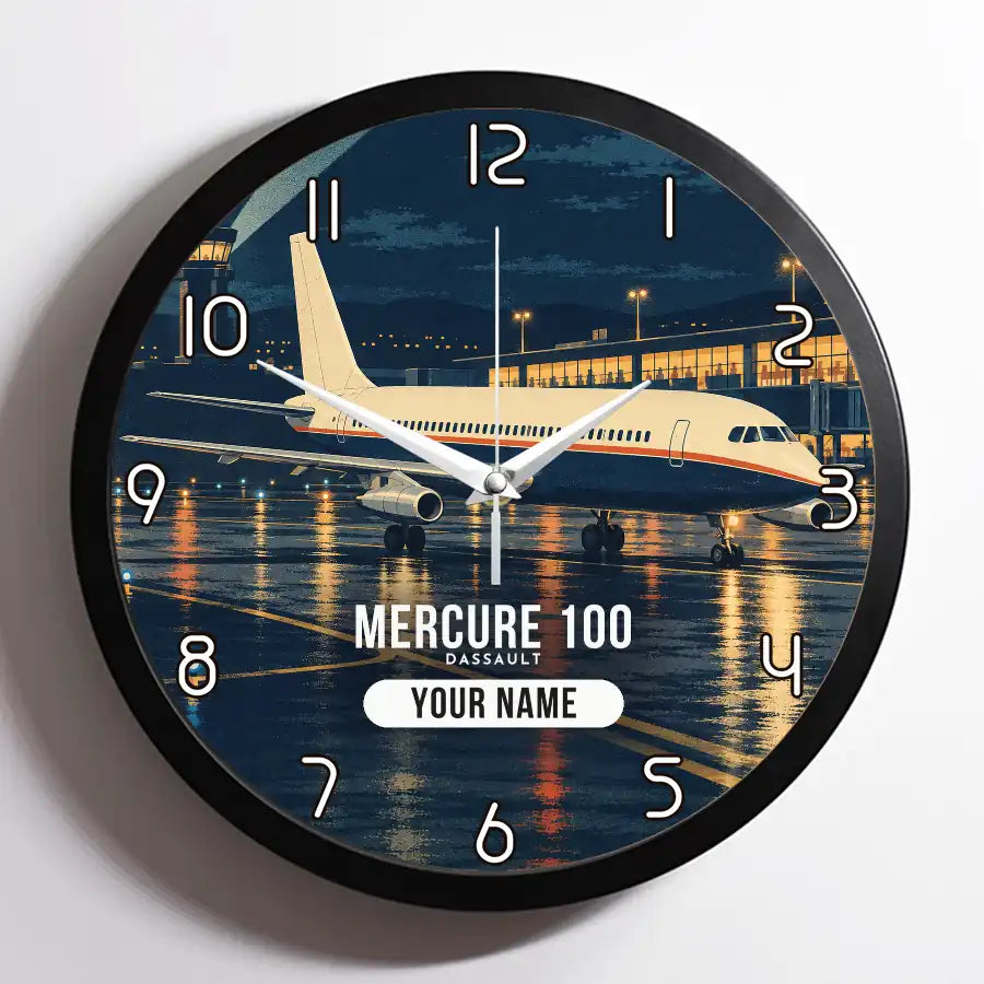 Dassault Mercure 100 - 3D + Name - Framed - Full Print
