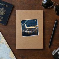 Thumbnail for Dassault Mercure 100 - 3D + Name - Square Sticker - Notebook