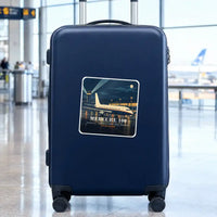 Thumbnail for Dassault Mercure 100 - 3D + Name - Square Sticker - Suitcase