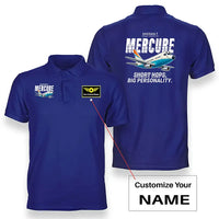 Thumbnail for Dassault Mercure 100 - Cartoon - Double-Side Polo - Blue + Name