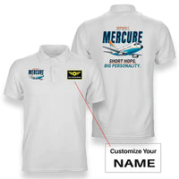 Thumbnail for Dassault Mercure 100 - Cartoon - Double-Side Polo - White + Name