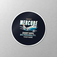 Thumbnail for Dassault Mercure 100 - Cartoon + Name - Circle Sticker - Close-up