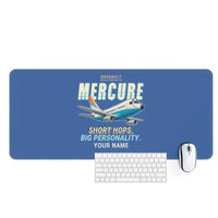 Thumbnail for Dassault Mercure 100 - Cartoon + Name - Desk Mat - Blue