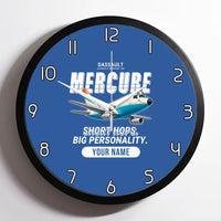 Thumbnail for Dassault Mercure 100 - Cartoon + Name - Framed - Blue