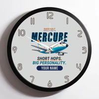 Thumbnail for Dassault Mercure 100 - Cartoon + Name - Framed - Light Gray