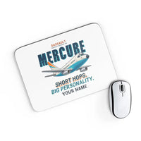 Thumbnail for Dassault Mercure 100 - Cartoon + Name - Mouse Pad - White