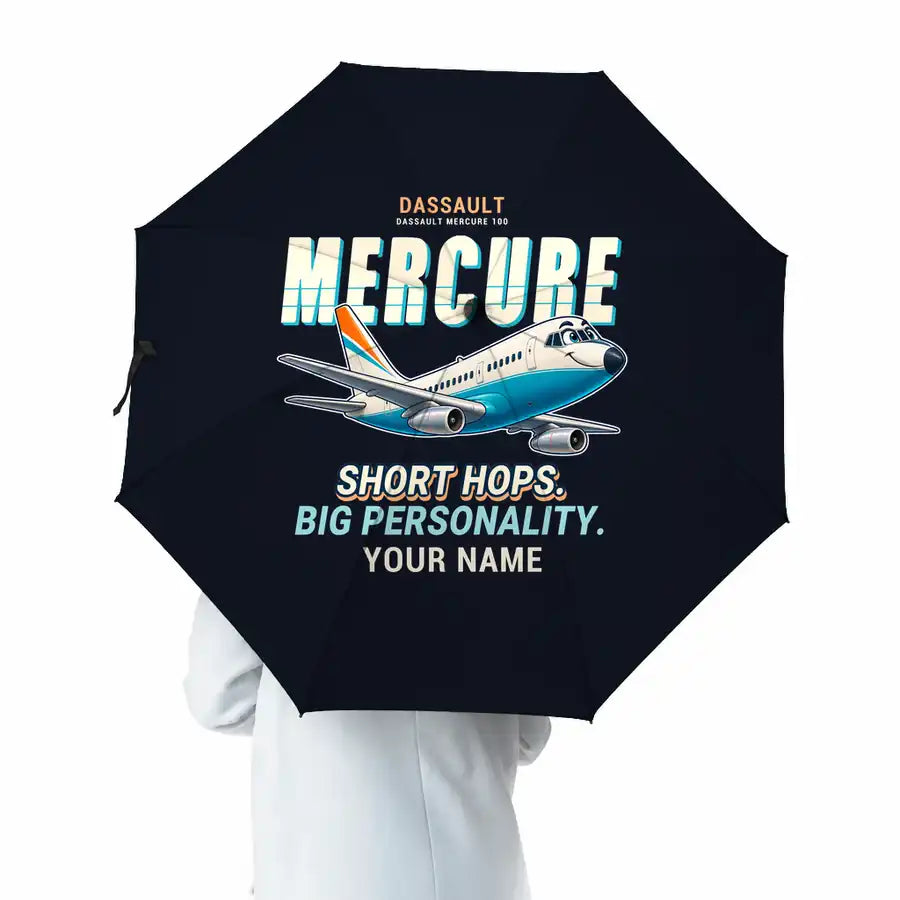 Dassault Mercure 100 - Cartoon + Name - Umbrella
