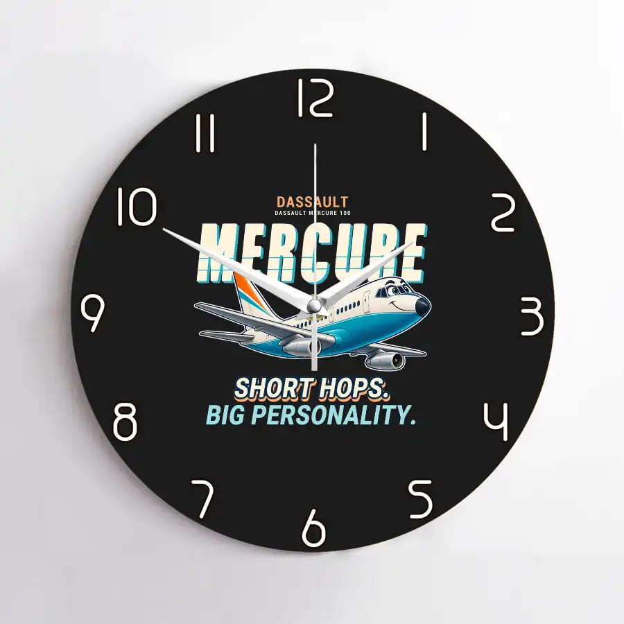 Dassault Mercure 100 - Cartoon - No Frame - Black
