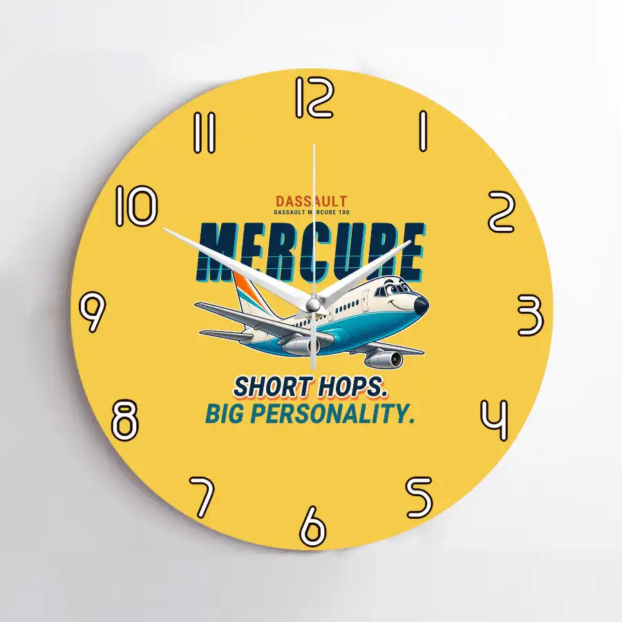 Dassault Mercure 100 - Cartoon - No Frame - Yellow