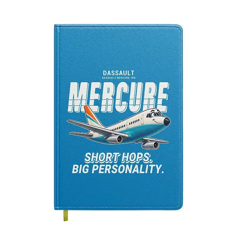 Dassault Mercure 100 - Cartoon - Notebook - Turquoise