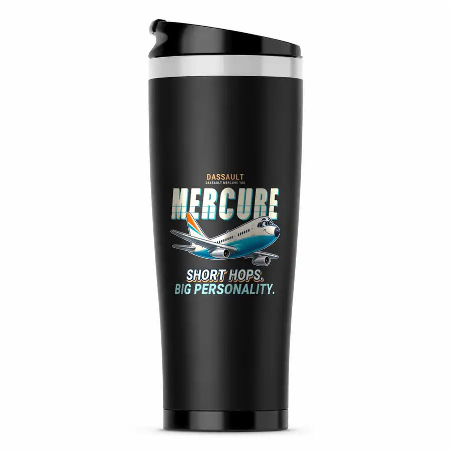Dassault Mercure 100 - Cartoon - Stainless Steel (No Holder) - Black