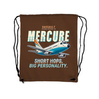 Thumbnail for Dassault Mercure 100 - Drawstring Bag - Cartoon - Brown