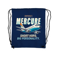 Thumbnail for Dassault Mercure 100 - Drawstring Bag - Cartoon - Dark Blue