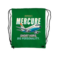 Thumbnail for Dassault Mercure 100 - Drawstring Bag - Cartoon - Green