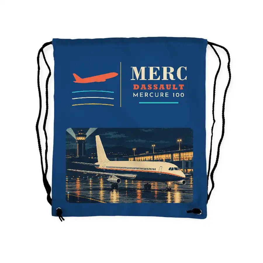 Dassault Mercure 100 - Drawstring Bag - Classic - Blue