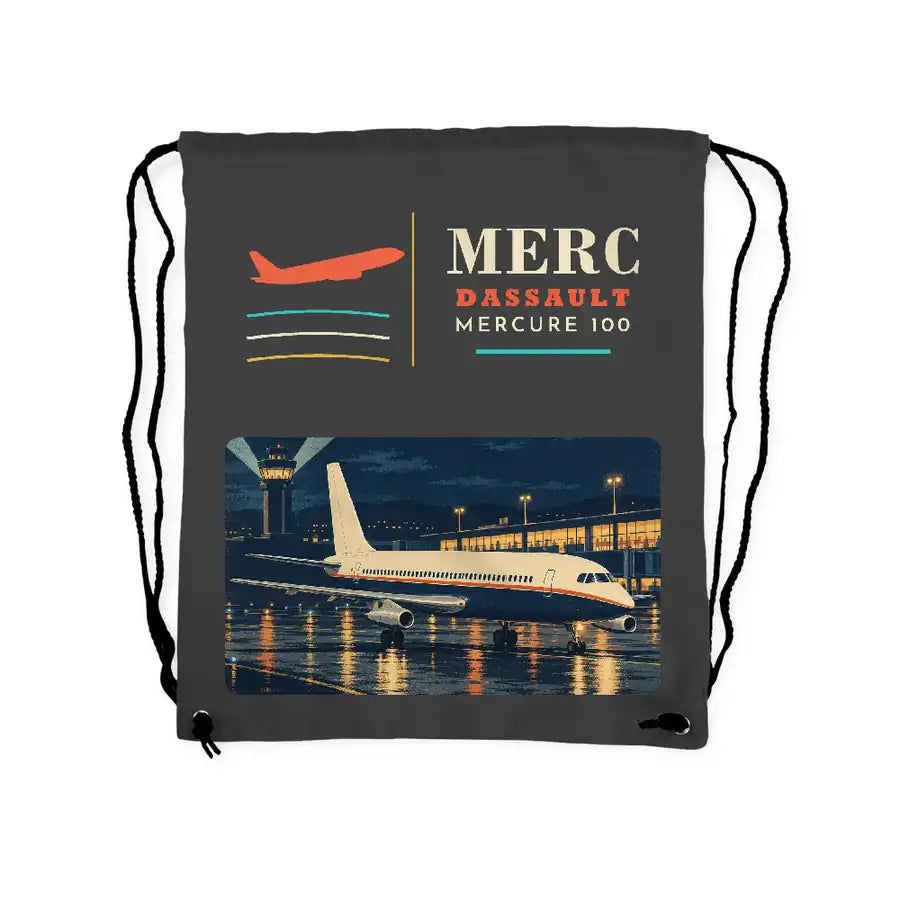 Dassault Mercure 100 - Drawstring Bag - Classic - Gray
