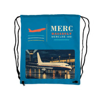Thumbnail for Dassault Mercure 100 - Drawstring Bag - Classic - Light Blue