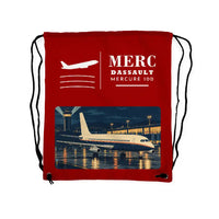Thumbnail for Dassault Mercure 100 - Drawstring Bag - Classic - Red