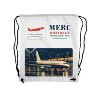 Thumbnail for Dassault Mercure 100 - Drawstring Bag - Classic - White