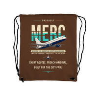 Thumbnail for Dassault Mercure 100 - Drawstring Bag - Original - Brown