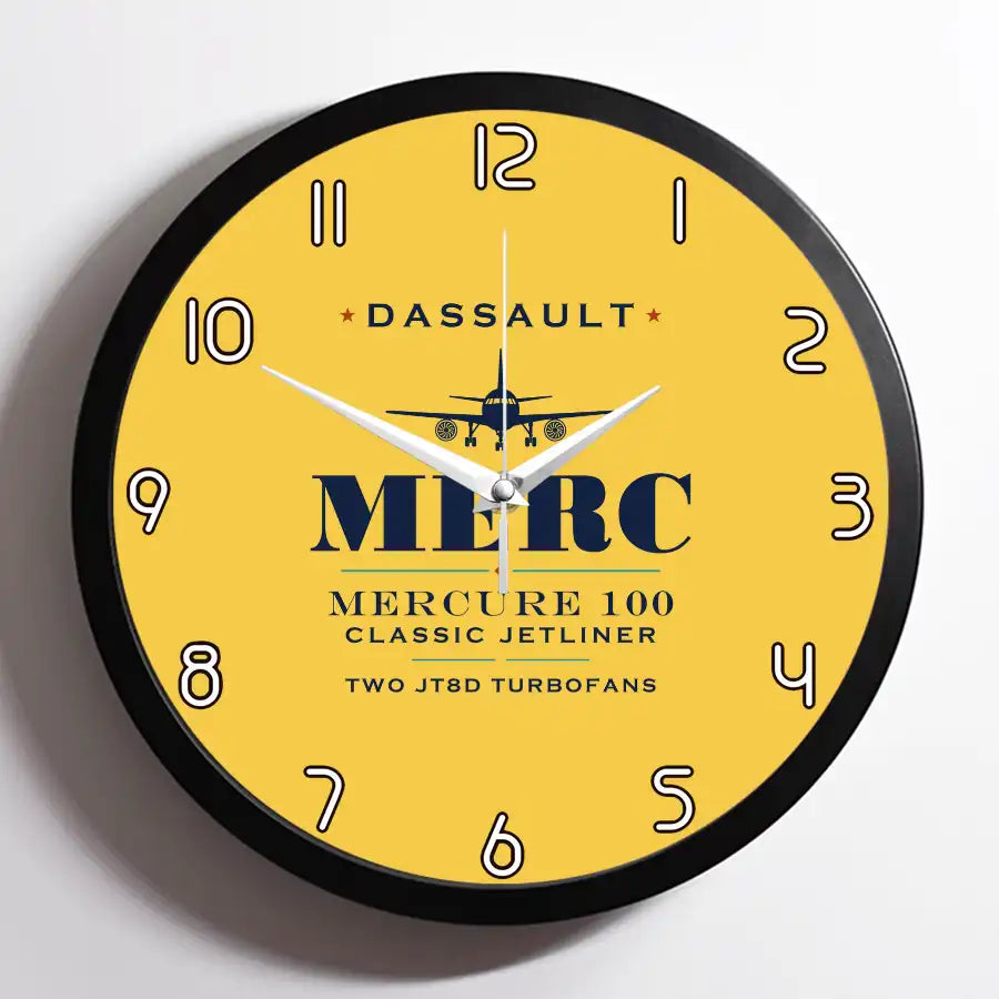 Dassault Mercure 100 - Heritage - Framed - Yellow