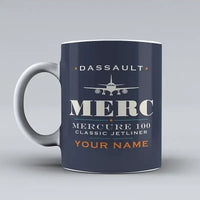 Thumbnail for Dassault Mercure 100 - Heritage + Name - Mug - Dark Blue