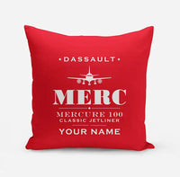 Thumbnail for Dassault Mercure 100 - Heritage + Name - Pillow - Red