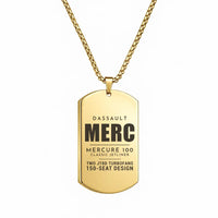 Thumbnail for Dassault Mercure 100 - Necklace - Tag - Gold