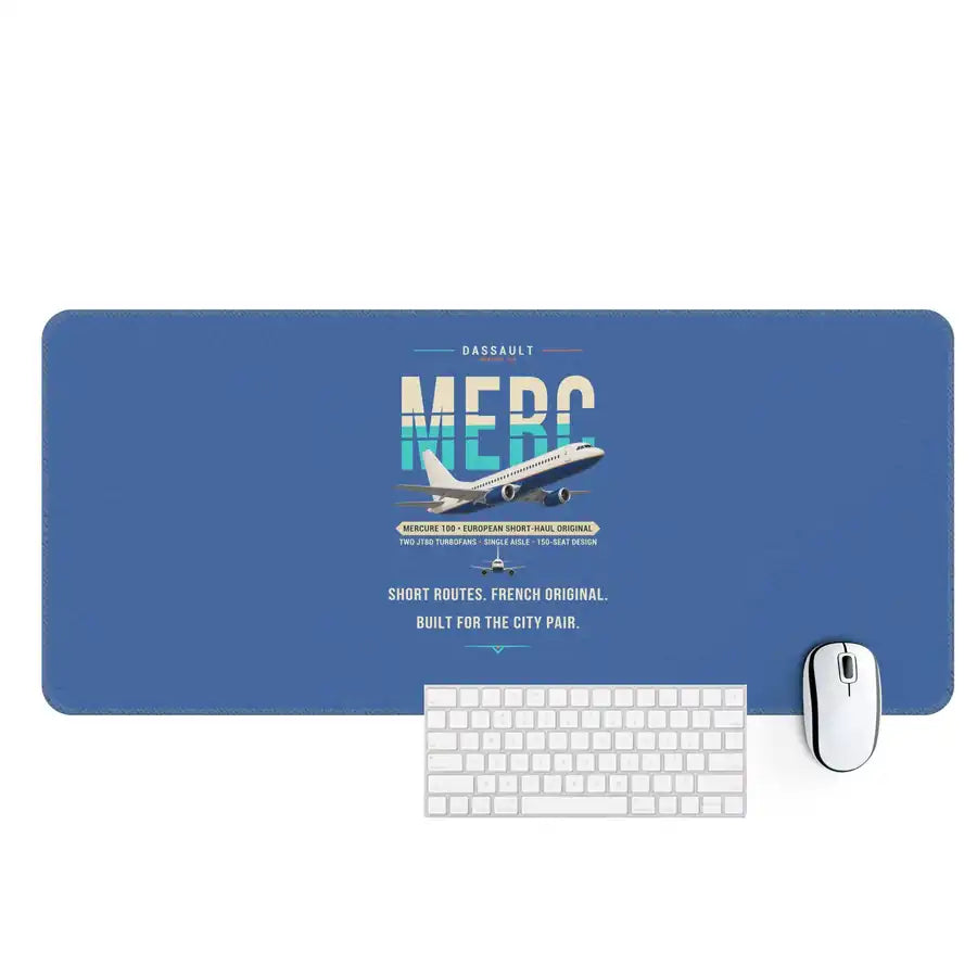 Dassault Mercure 100 - Original - Desk Mat - Blue