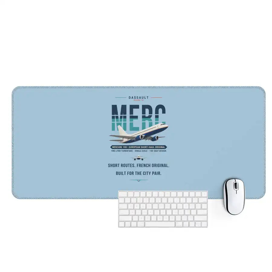 Dassault Mercure 100 - Original - Desk Mat - Light Blue