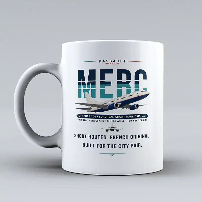 Dassault Mercure 100 - Original - Mug - White