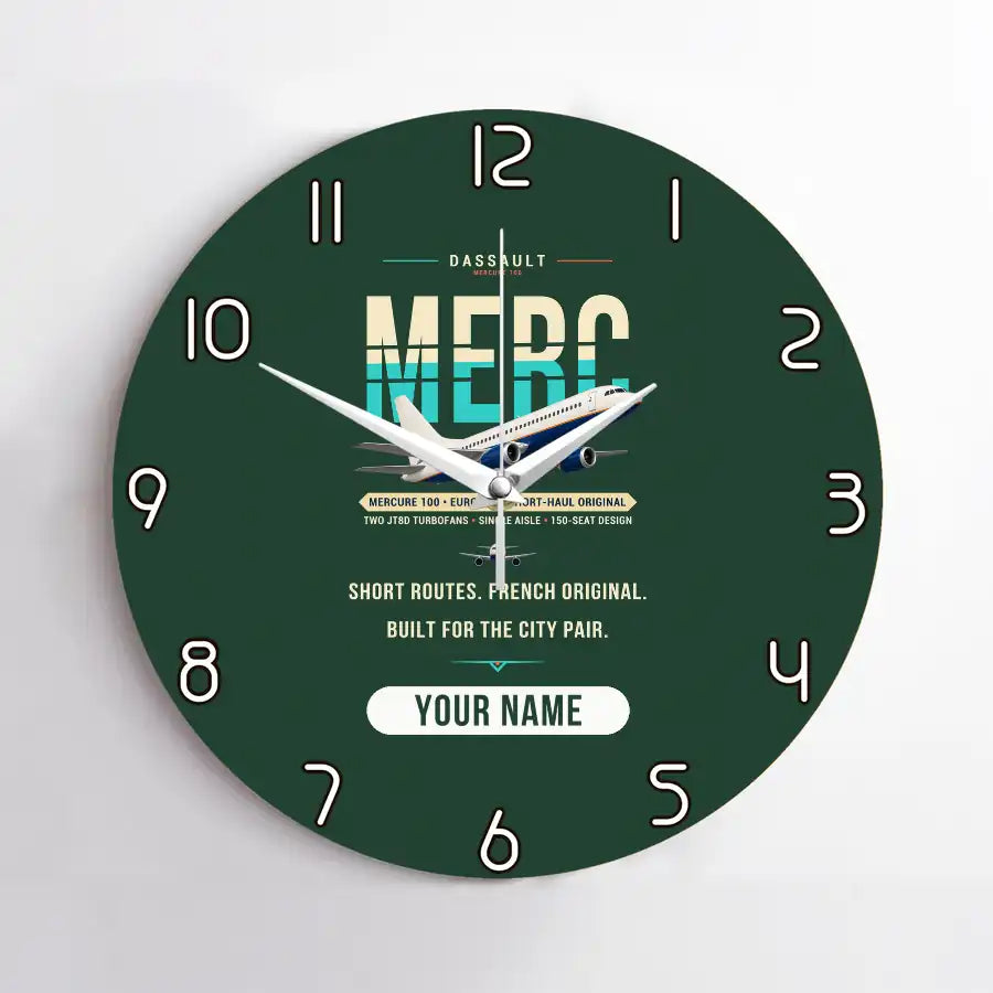Dassault Mercure 100 - Original + Name - No Frame - Dark Green