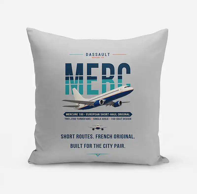 Dassault Mercure 100 - Original - Pillow - Light Gray