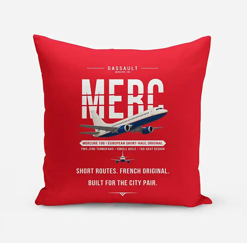 Dassault Mercure 100 - Original - Pillow - Red