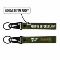 Thumbnail for Dassault Mercure 100 Hawk-Shaped Key Chains - Dark Green - Original - Remove Before Flight