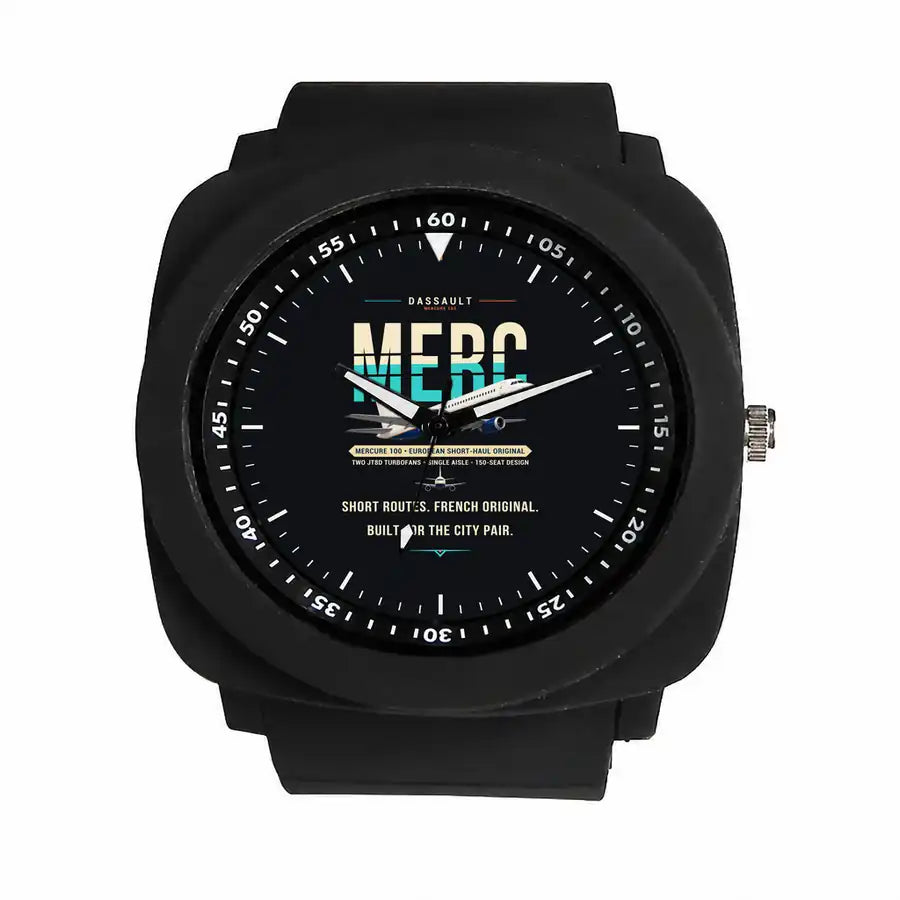 Dassault Mercure 100 - Original - Rubber Strap - Black