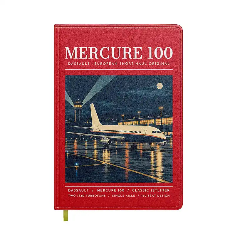 Dassault Mercure 100 - Poster - Notebook - Red