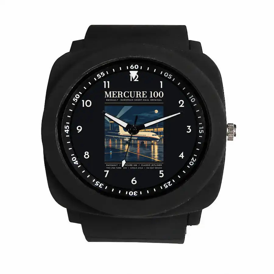 Dassault Mercure 100 - Poster - Rubber Strap - Black