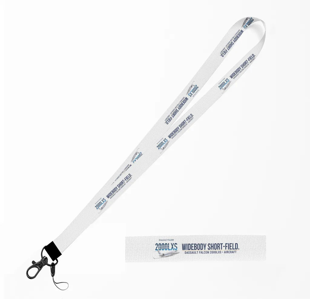Dassault Falcon 2000LXS lanyard - white