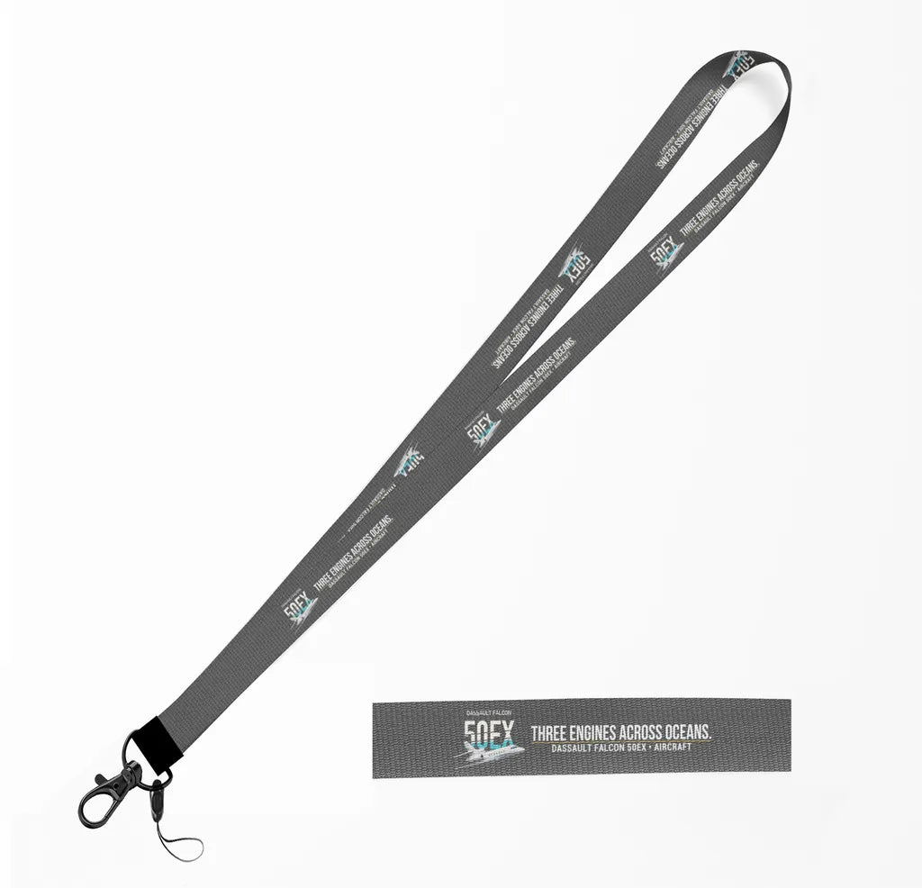 Dassault Falcon 50EX lanyard - gray