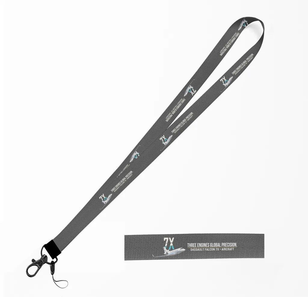 Dassault Falcon 7X lanyard - gray