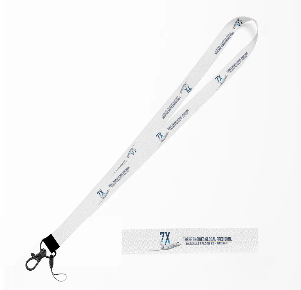 Dassault Falcon 7X lanyard - white