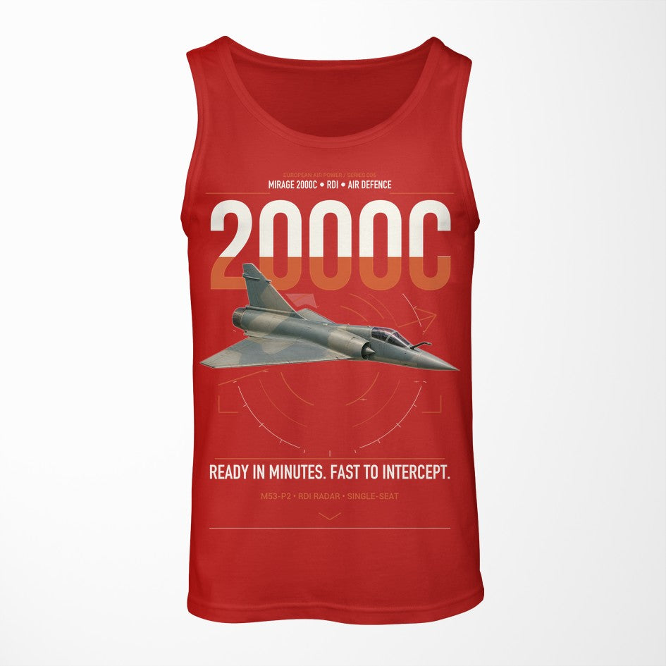 Dassault Mirage 2000C RDI design on red tank top
