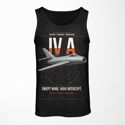 Dassault Mystère IV A design on black tank top