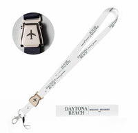 Thumbnail for Daytona Beach City Series seat belt lanyard - white