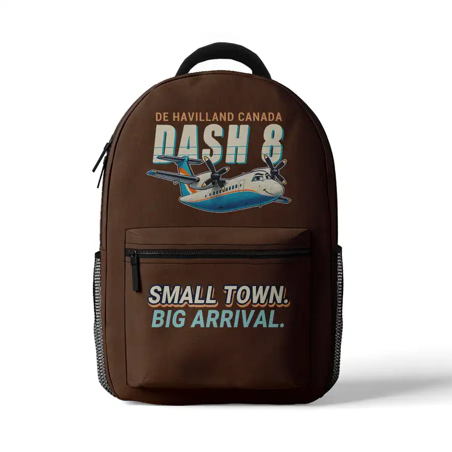 De Havilland Canada DHC-8-100 Dash 8 - 3D Backpack - Cartoon - Brown