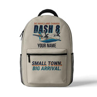 Thumbnail for De Havilland Canada DHC-8-100 Dash 8 - 3D Backpack - Cartoon + Name - Beige